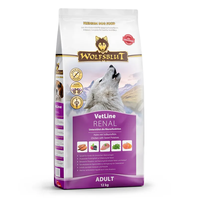 Solange Der Vorrat Reicht Sparpaket 2 x 12 kg Wolfsblut VetLine Renal Hunde Trockenfutter