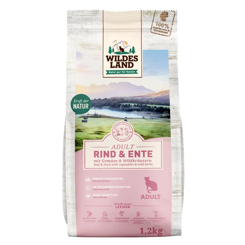 Geprüft WILDES LAND Kitten Truthahn Rind Ente 1,2 kg