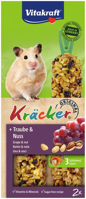 Neu Im Sortiment Vitakraft Kräcker® Traube/Nuss Hamster 2 Stück