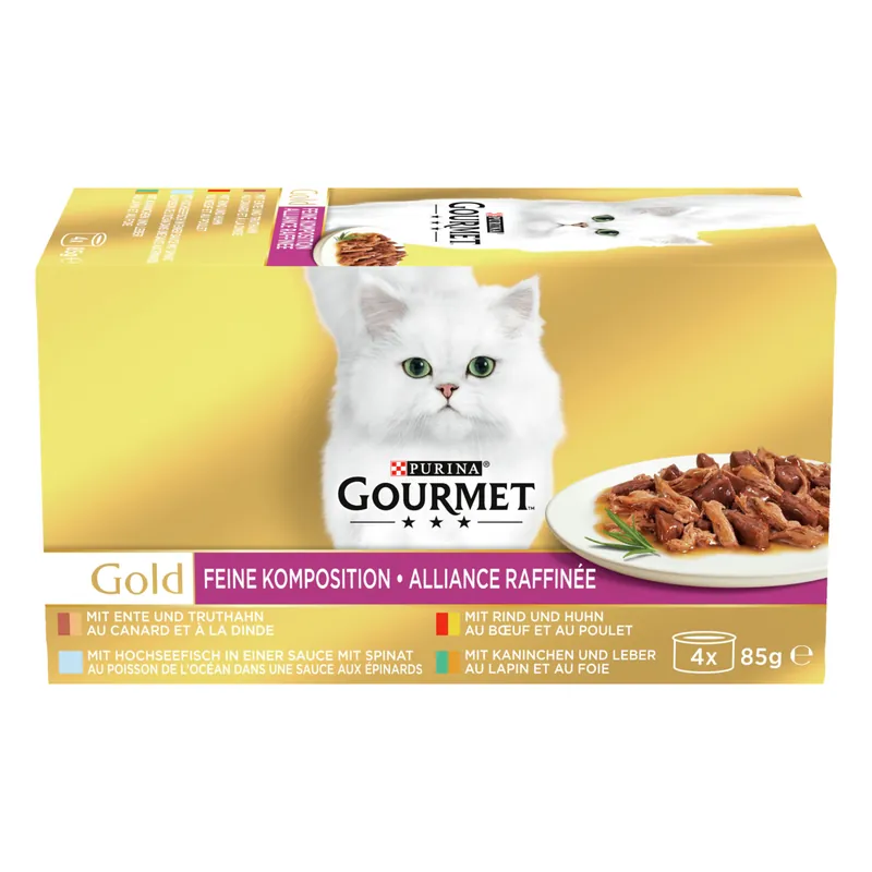 Geprüft GOURMET Gold Feine Komposition 4 x 85 g