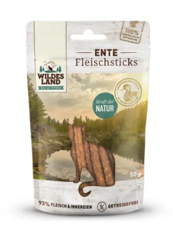 WILDES LAND Kitten Snack Filet Sticks Ente 50 g Sichere Zahlung