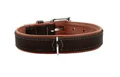 Heißes Angebot HUNTER Halsband Canadian UP 60/M-L Rindsleder schwarz/cognac