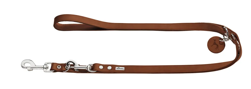 Top-Preis HUNTER Verstellbare Führleine Aalborg 16/200 Leder cognac