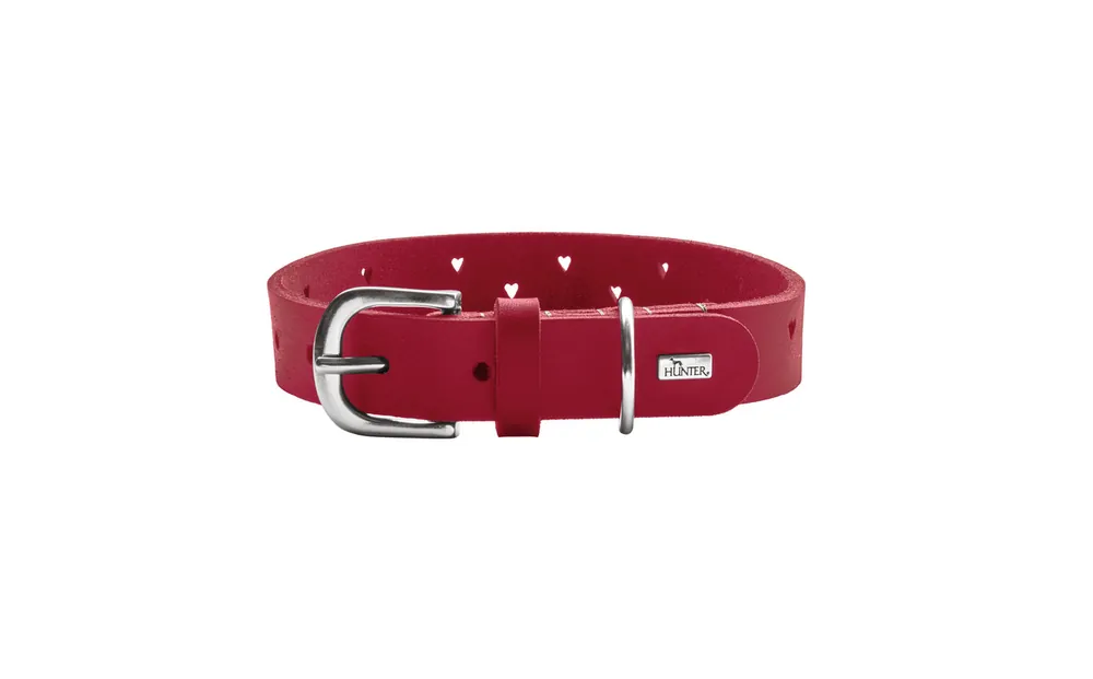 Bestseller HUNTER Halsband Aalborg Soul XS-S 40 Leder rot