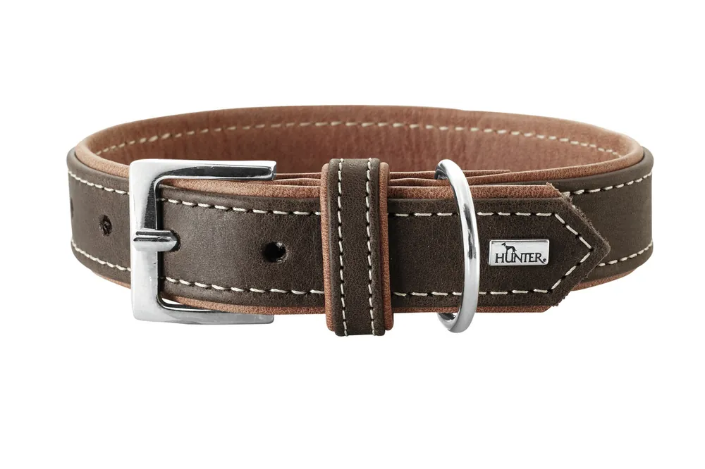 Direkt Vom Hersteller HUNTER Halsband Porto 65 dunkelbraun/cognac
