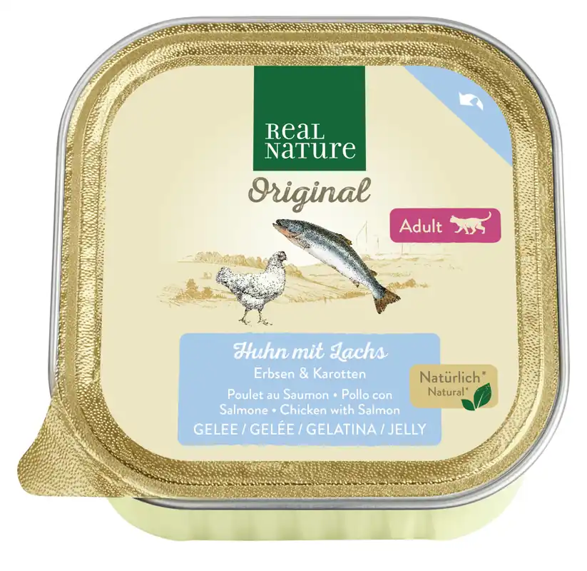 REAL NATURE Gelée Huhn und Lachs 100 g Saisonangebot