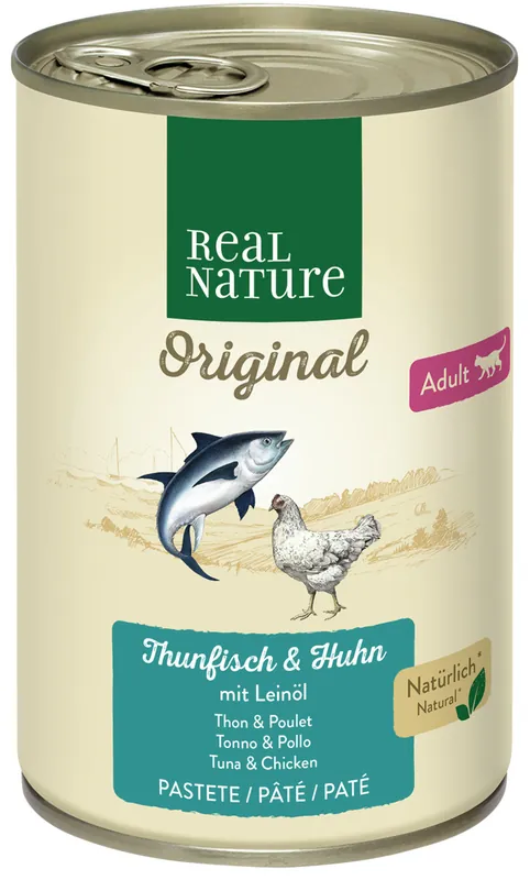 REAL NATURE Katze Adult Thunfisch und Huhn 400 g Neuheit