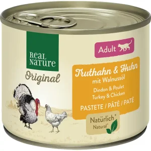 Schneller Versand REAL NATURE Katze Adult Truthahn und Huhn 200 g