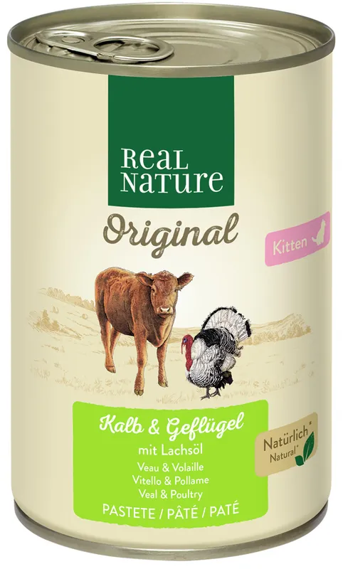 REAL NATURE Katze Kitten Kalb und Geflügel 400 g Jetzt Kaufen