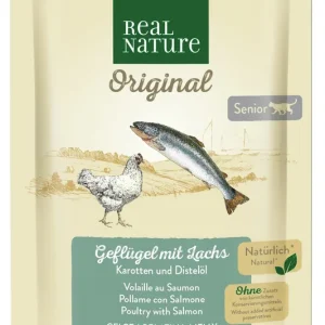 Neuheit REAL NATURE Senior Gelee Geflügel und Lachs 85 g