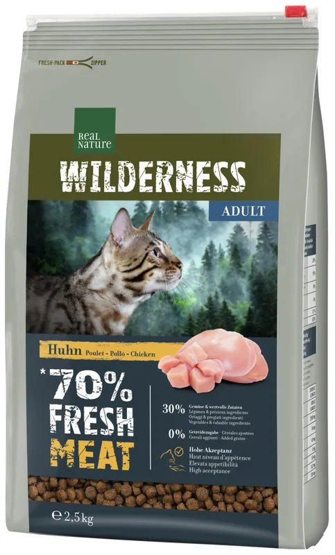 Preisreduziert REAL NATURE WILDERNESS Fresh Meat Adult Huhn 2,5 kg