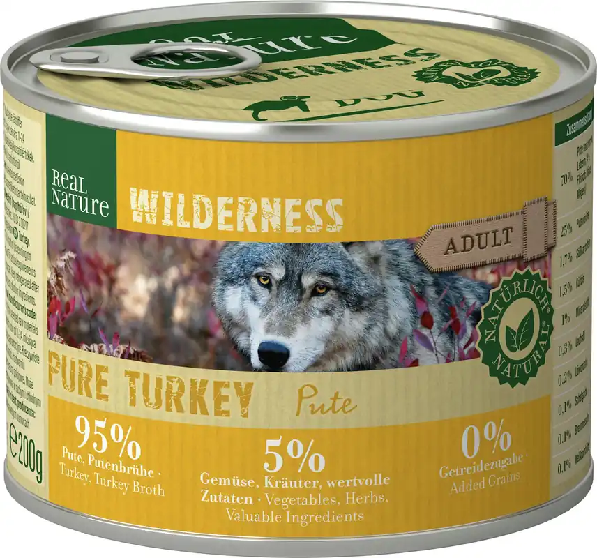 Preiswert REAL NATURE WILDERNESS Adult Pure Turkey 200 g