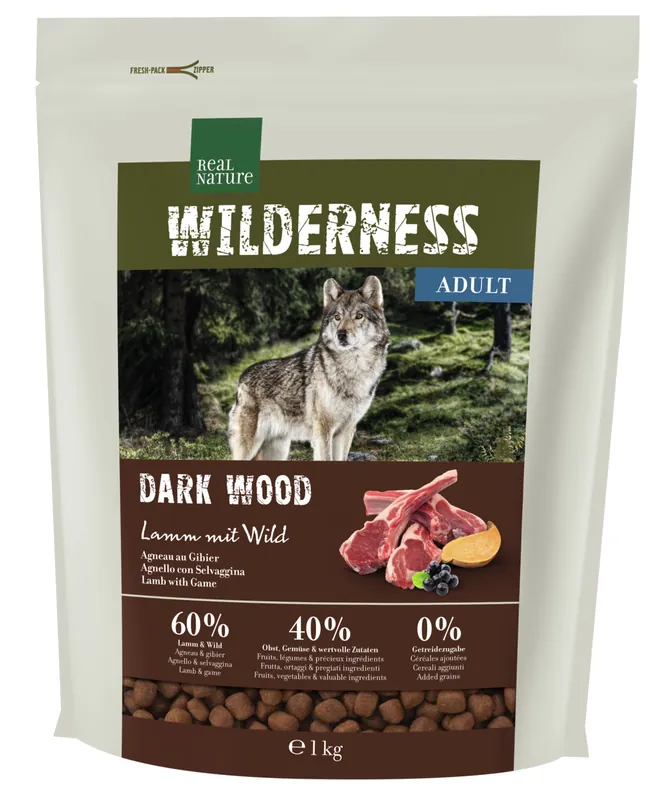 Markenware REAL NATURE WILDERNESS Dark Wood Wild und Lamm 1 kg