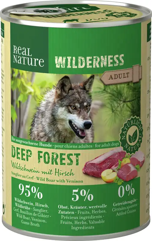 Jetzt Bestellen REAL NATURE WILDERNESS Hirsch und Wildschwein 400 g