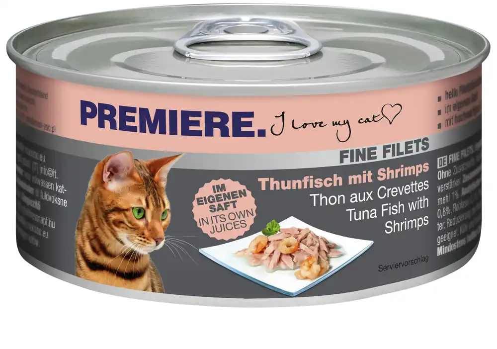 Ausverkauf PREMIERE Fine Filets Thunfisch und Shrimps 80 g