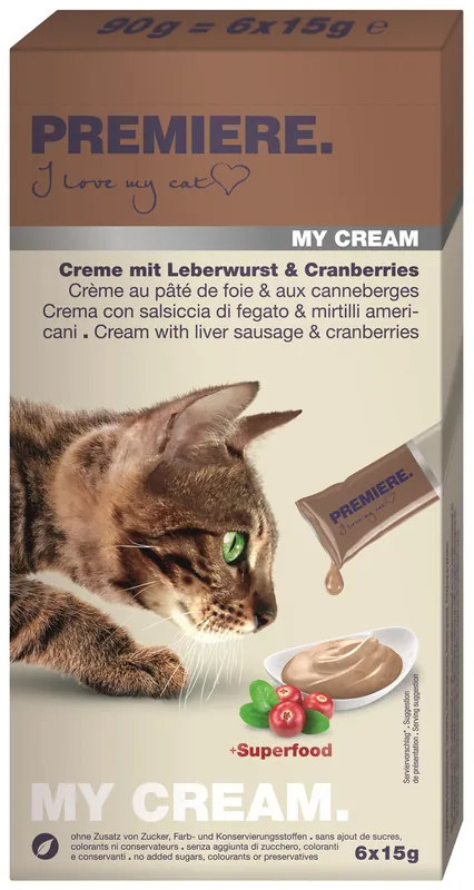 PREMIERE My Cream Leberwurst mit Cranberries 6 x 15 g Begrenztes Angebot