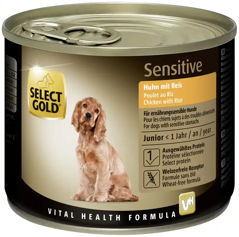 Select Gold Sensitive Hund Junior Huhn/Reis 200 g Super-Preis