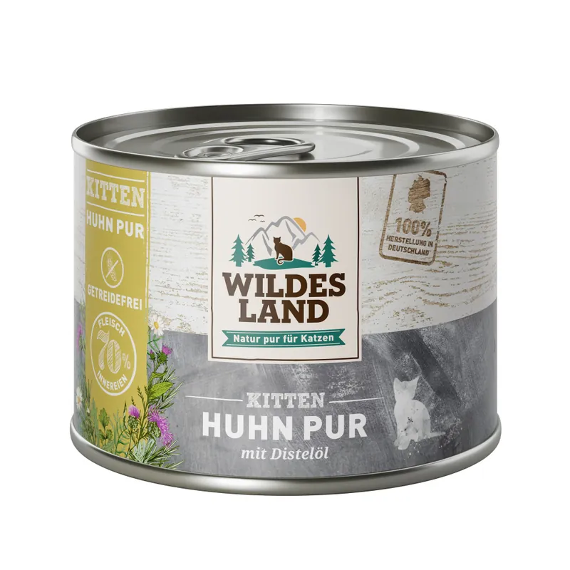 Knallerangebot WILDES LAND KITTEN Huhn pur 200 g