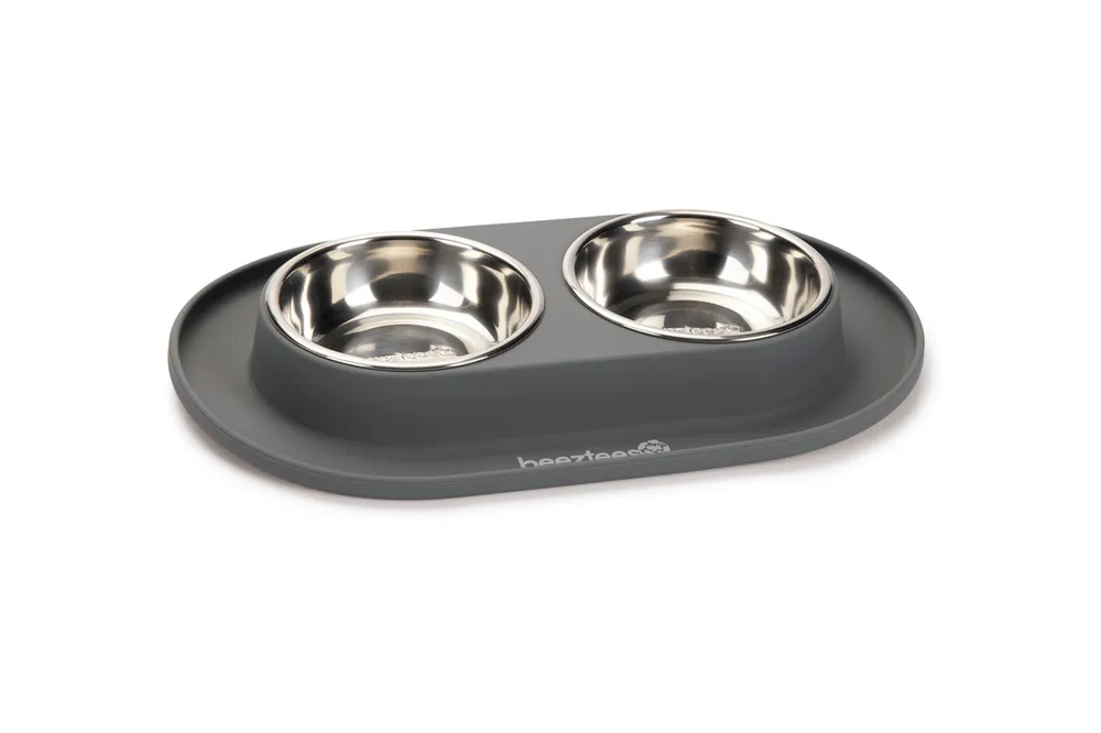 Sichere Zahlung Beeztees Dinnerset 2 x 160 ml grau