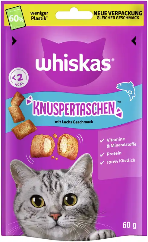 Direkt Vom Hersteller Whiskas Snacks Knuspertaschen Lachs 60 g
