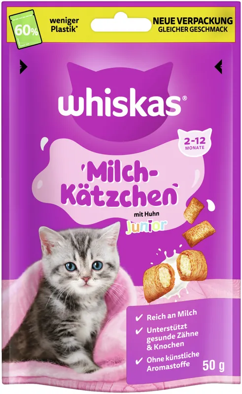 Whiskas Milch-Kätzchen Junior Huhn 50 g Echt