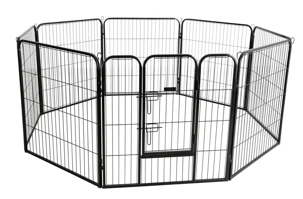 Aktuell KERBL Hundegehege 8-teilig mit Türe 77 x 80 cm