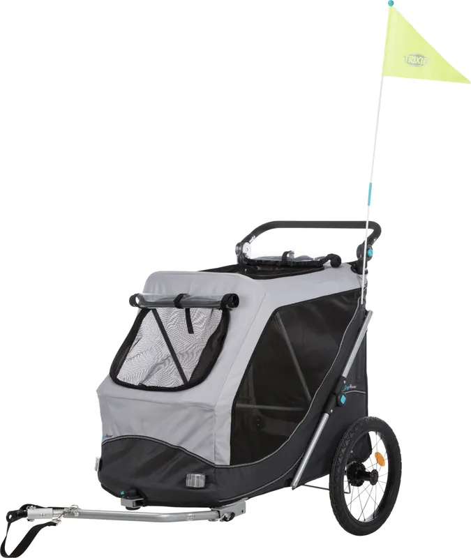 TRIXIE Fahrrad-Anhänger faltbar grau/schwarz L (74 x 95 x 103 Centimeter) Top-Preis