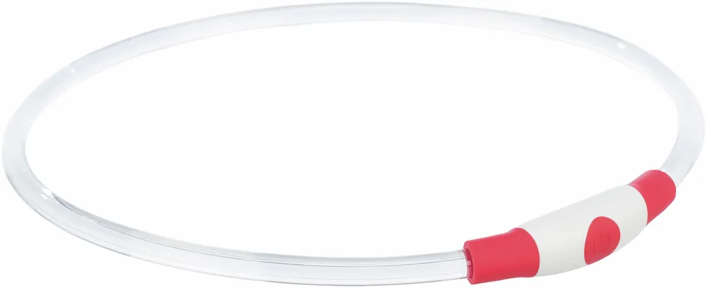 Schnäppchen TRIXIE Leuchtring transparent USB L–XL 65 Centimeter rot