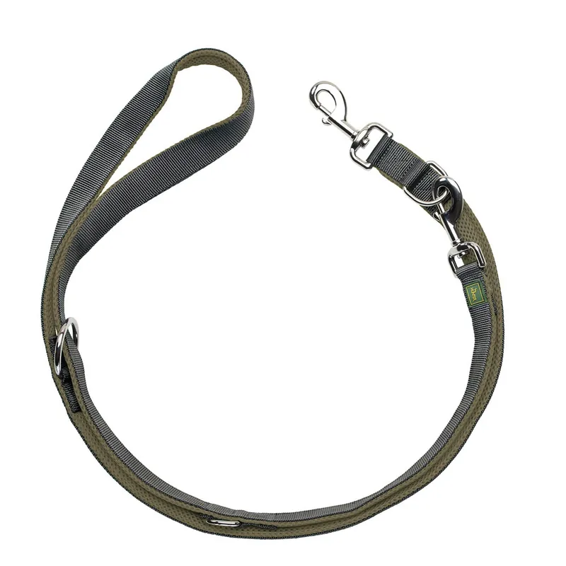 Bestseller HUNTER Verstellbare Führleine Maldon 15/200 olive/grau