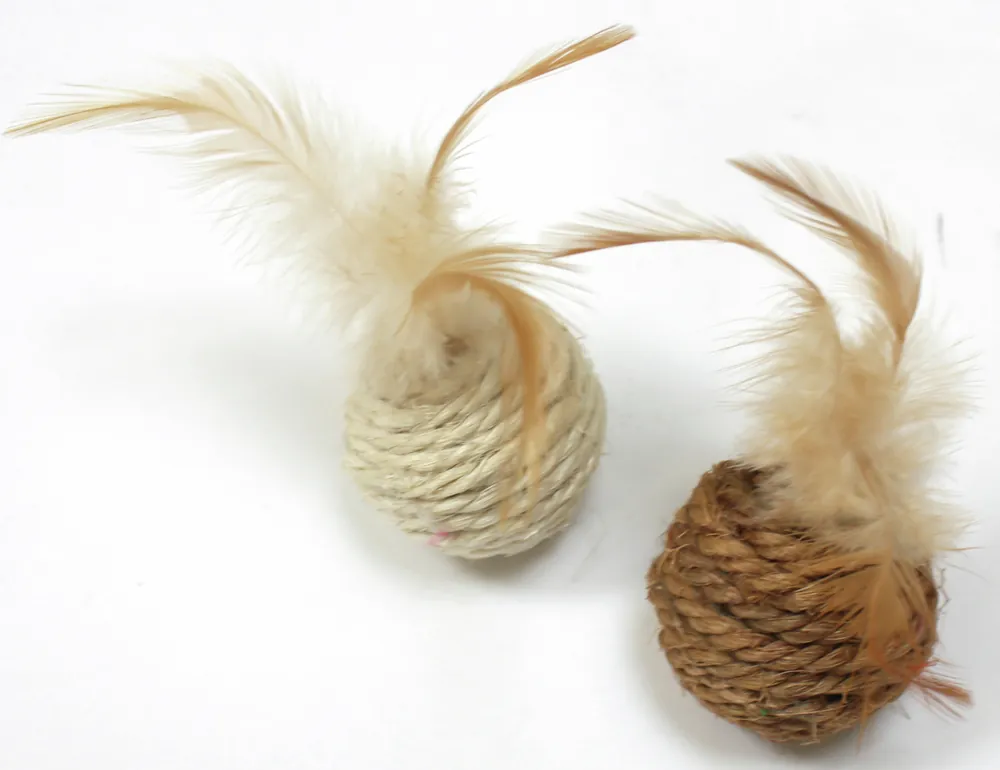 Kracherpreis CROCI Refill Cat Rope Ball W/ Feather 4,2 cm