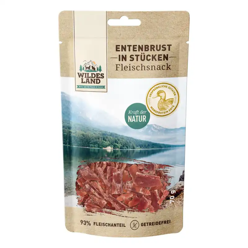 WILDES LAND Snack Entenbrust 70 g Abverkauf