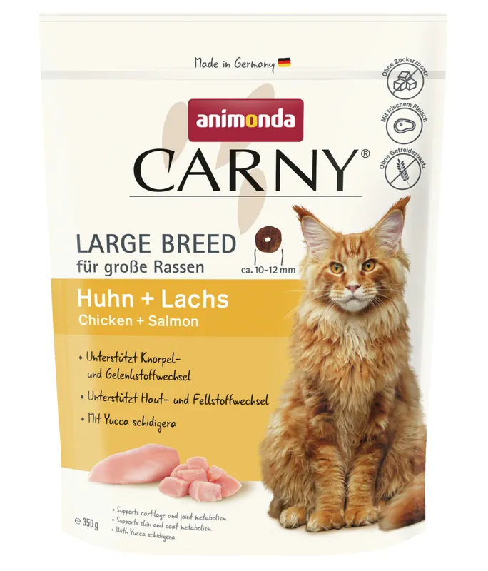 Rabatt animonda Katze Carny Trocken Large Breed Huhn & Lachs 350 g