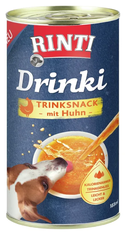 Sparpaket 2 x 185 ml Rinti Drinki Trinksnack mit Huhn Hunde Snack Super-Preis