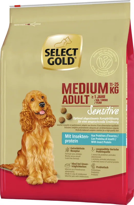 Jetzt Bestellen Select Gold Medium Sensitive Adult Insect 4 kg