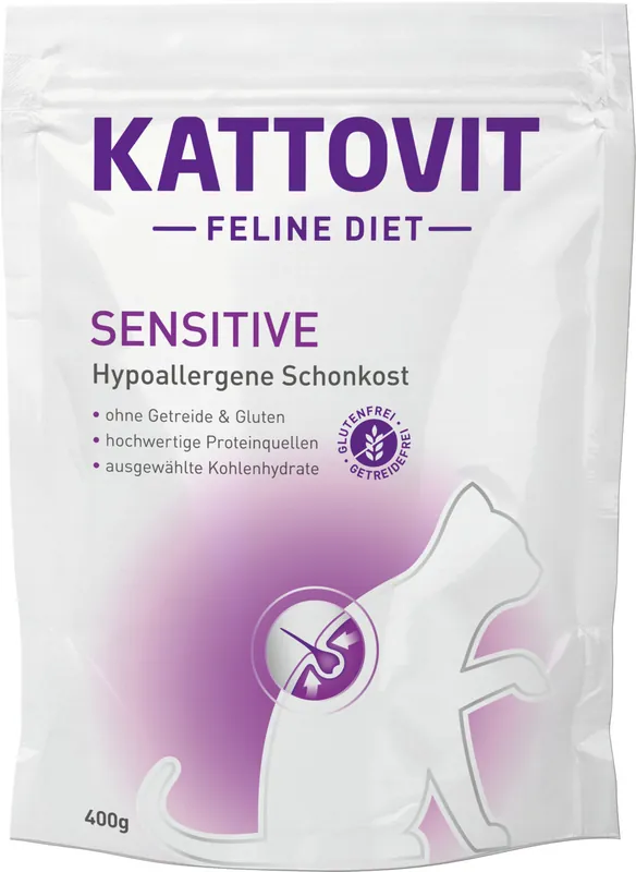 Knallerangebot KATTOVIT Feline Diet Sensitive 400g Katzentrockenfutter Diätnahrung