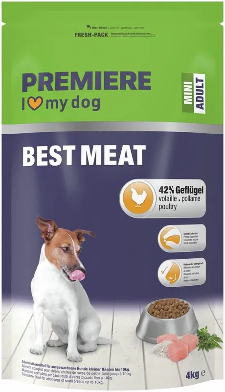 PREMIERE Best Meat Mini Adult Geflügel 4 kg Preisknaller