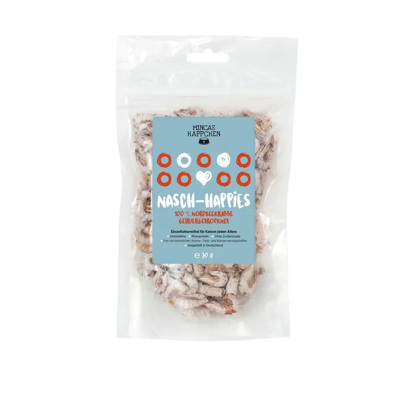 Geprüft MINCAS HÄPPCHEN Nasch-Happies Nordseekrabbe 30 g