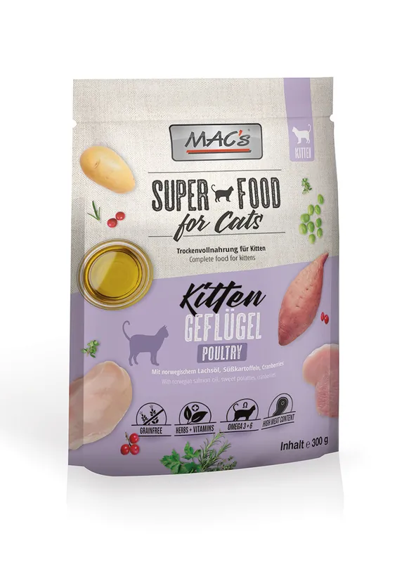 MAC's Kitten Geflügel 300 g Katzentrockenfutter Günstig