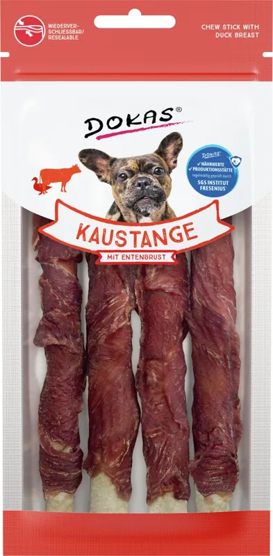 Zertifiziert DOKAS Kaustange mit Entenbrust 50 g