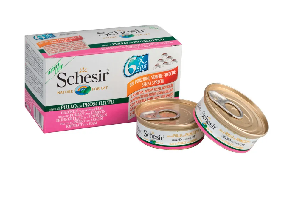 Schesir Hühnerfilet/Schinken in Jelly 6x50 g Multipack Kracherpreis