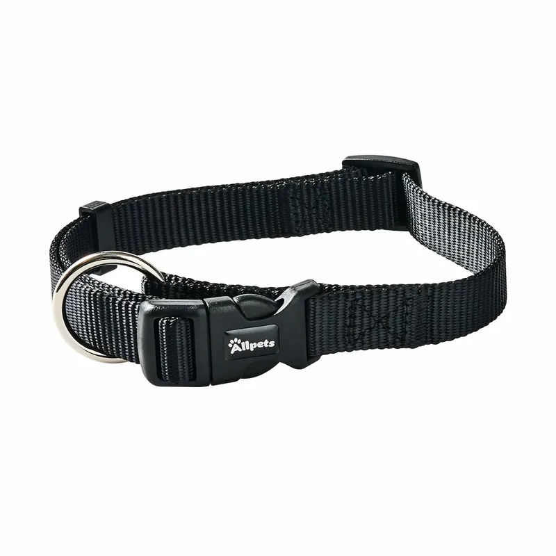 Allpets Classy Halsband XXS–XS 15–25 cm / 10 mm black Echt
