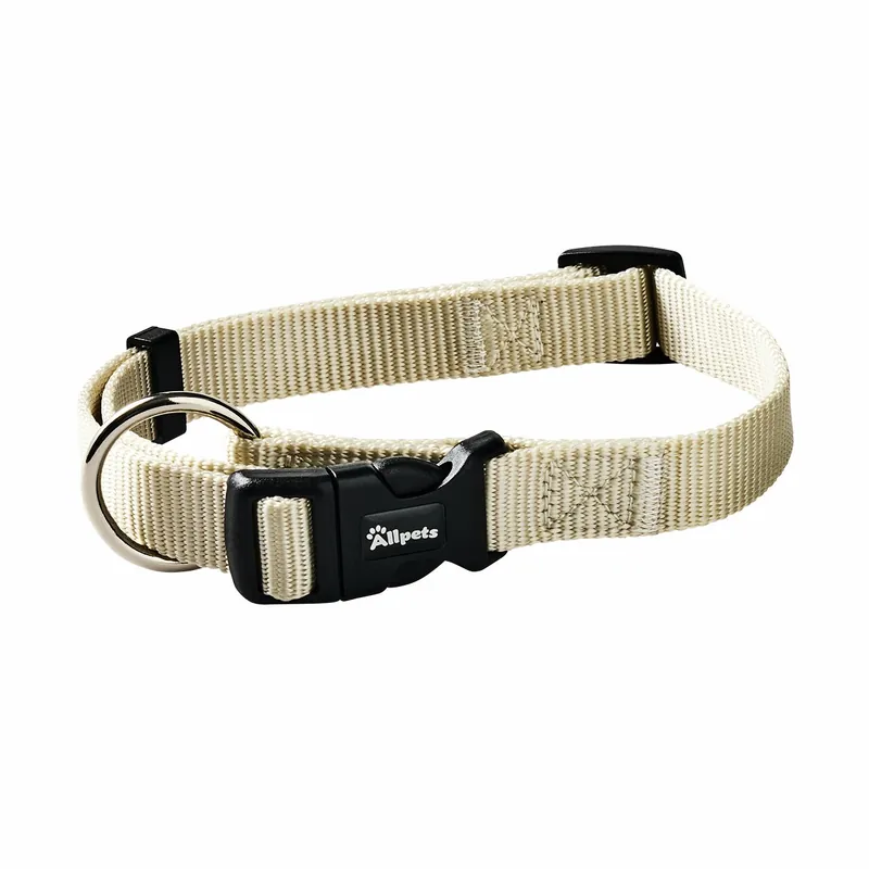Aktuell Allpets Classy Halsband S–M 30–45 cm / 15 mm beige
