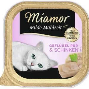 Sonderaktion Miamor Milde Mahlzeit Geflügel Pur/Schinken 100 g