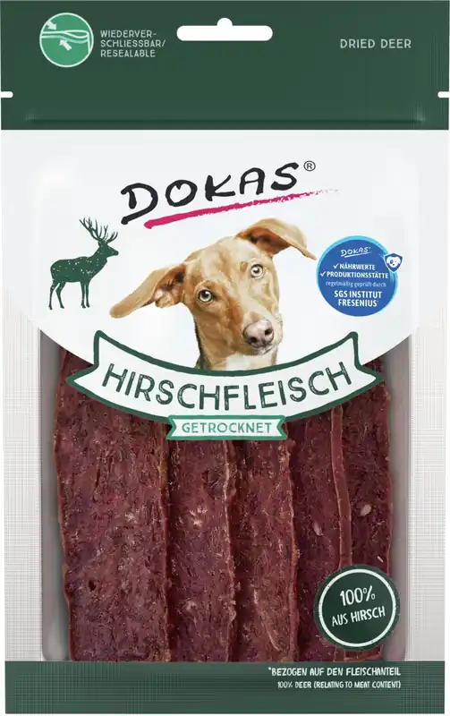 Sonderangebot DOKAS Hirschfleisch getrocknet 60 g