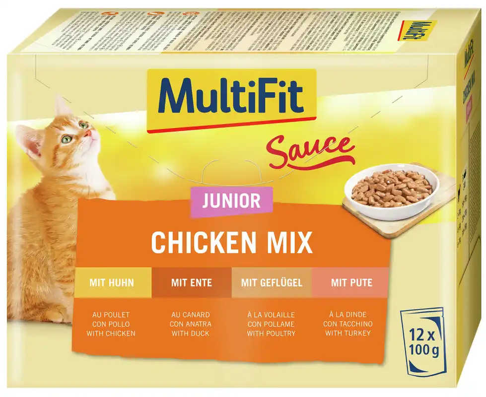Rabatt Multifit Junior Sauce Chicken Mix 12x100 g