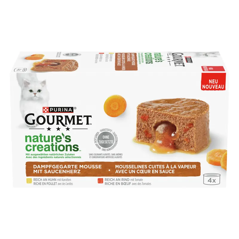 Beliebt GOURMET Nature's Creations Mousse Saucenherz 4 x 85 g
