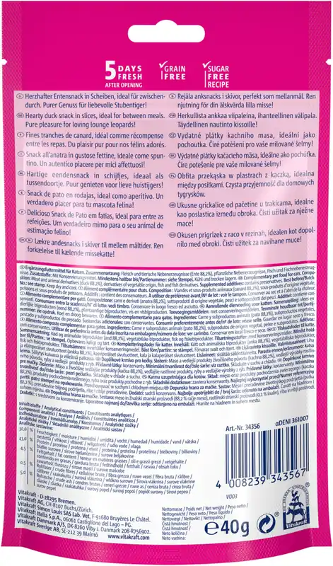 Schneller Versand Vitakraft Mininos Entensnack 40 g