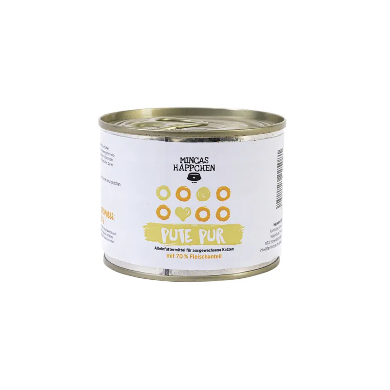 Nur Heute Sparpaket 24 x 200 g Mincas Häppchen Feine Pute Pur Katzen Nassfutter