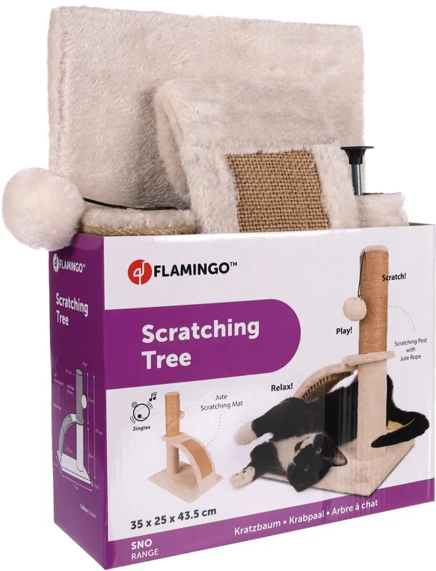 Sale Flamingo Kratzbaum kompakt Tessa creme 35 x 25 x 43,5 cm