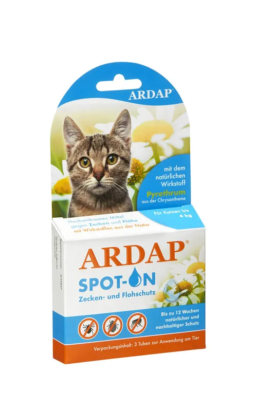 ARDAP Spot-on gegen Ungeziefer 3 x 0,4 ml für Katzen bis 4kg Knallerangebot
